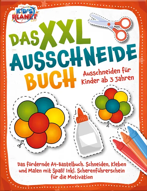 Book cover: Das XXL-Ausschneidebuch - Ausschneiden für Kinder ab 3 Jahren