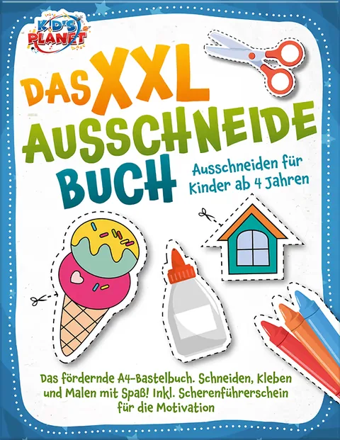 Book cover: Das XXL-Ausschneidebuch - Ausschneiden für Kinder ab 4 Jahren