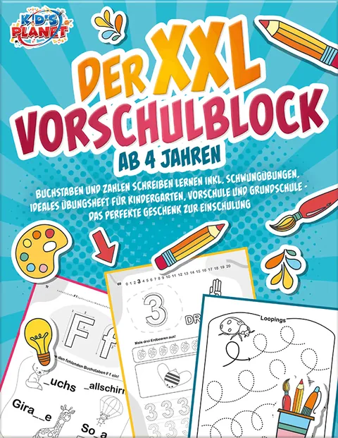 Book cover: Der XXL-Vorschulblock ab 4 Jahren