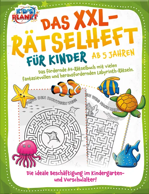 Book cover: Das XXL-Rätselheft für Kinder ab 5 Jahren